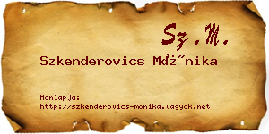 Szkenderovics Mónika névjegykártya