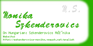 monika szkenderovics business card